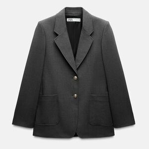 NWOT Zara ZW COLLECTION STRAIGHT PATCH POCKET BLAZER Size XL